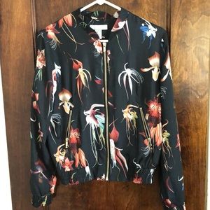 H&M floral bomber jacket